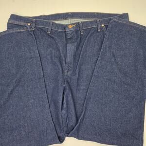 New Wrangler Western Jeans Mens Size 50x32 Cowboy Cut Blue Denim Stretch Rodeo